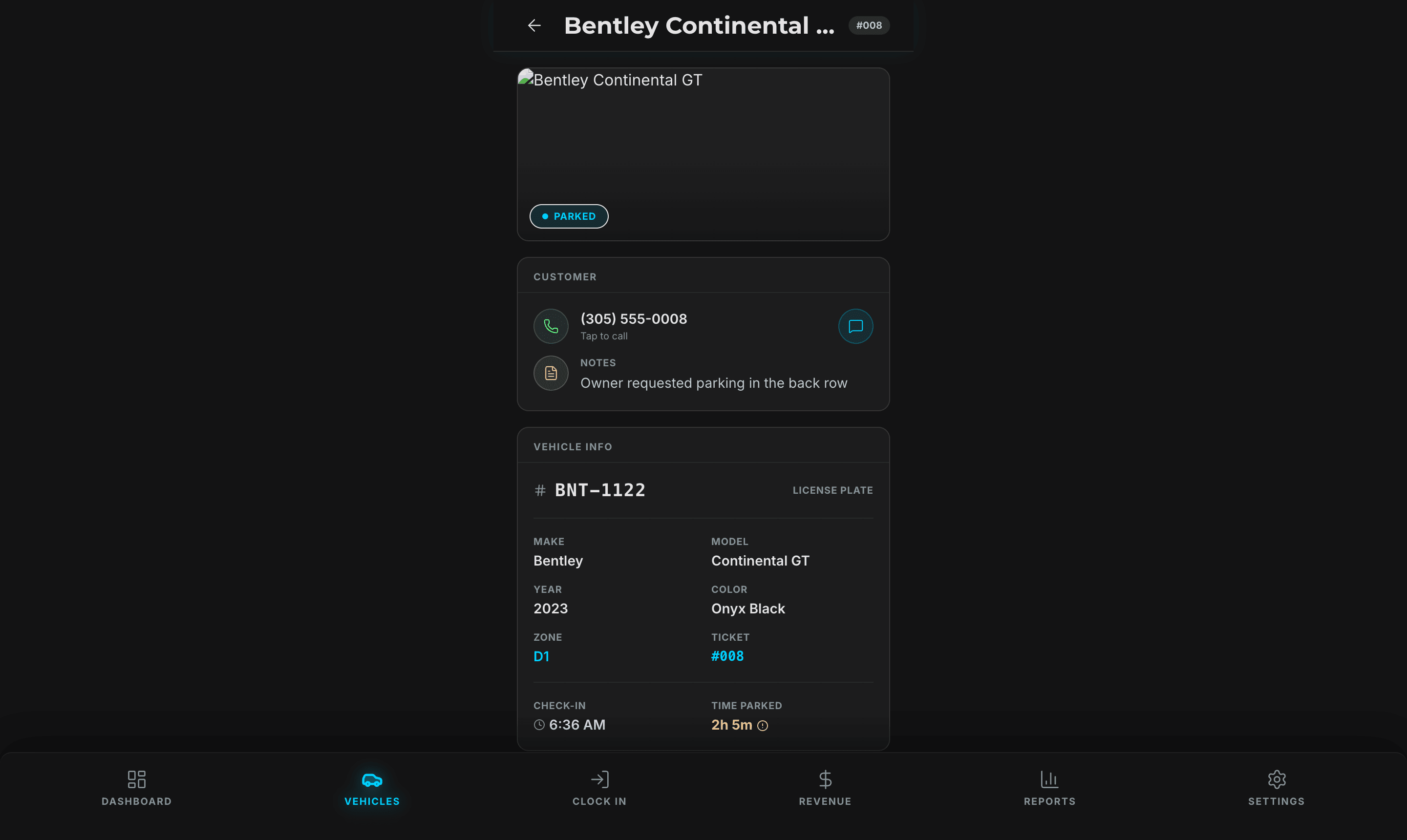 Vehicle detail — Bentley Continental GT